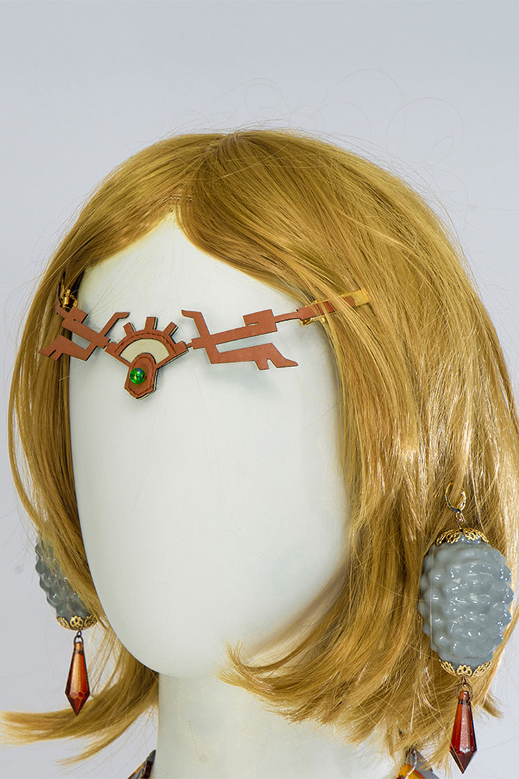 The Legend Of Zelda Tears Of The Kingdom Zelda Halloween Cosplay Costume Set Accessories Golden Wig And Elf Ears