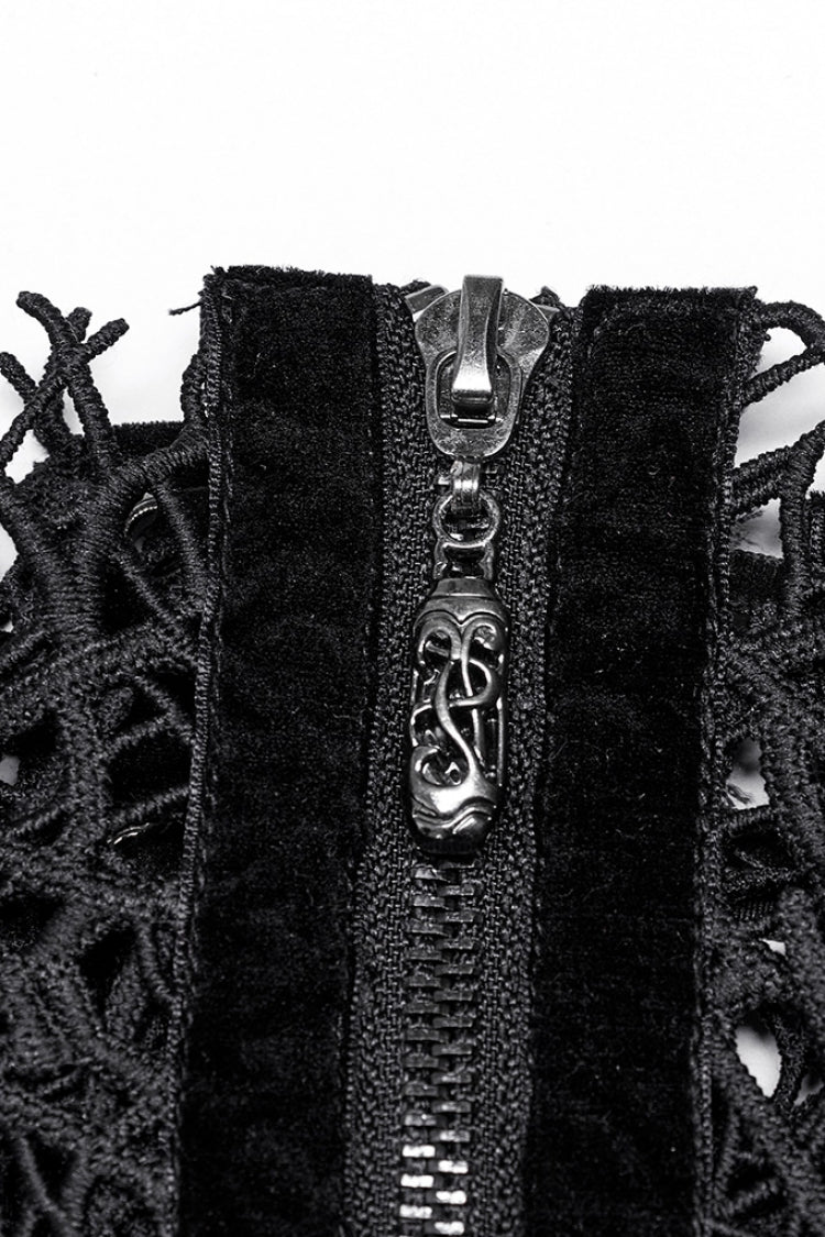 Black Hollow Mesh Women's Gothic Girdle
