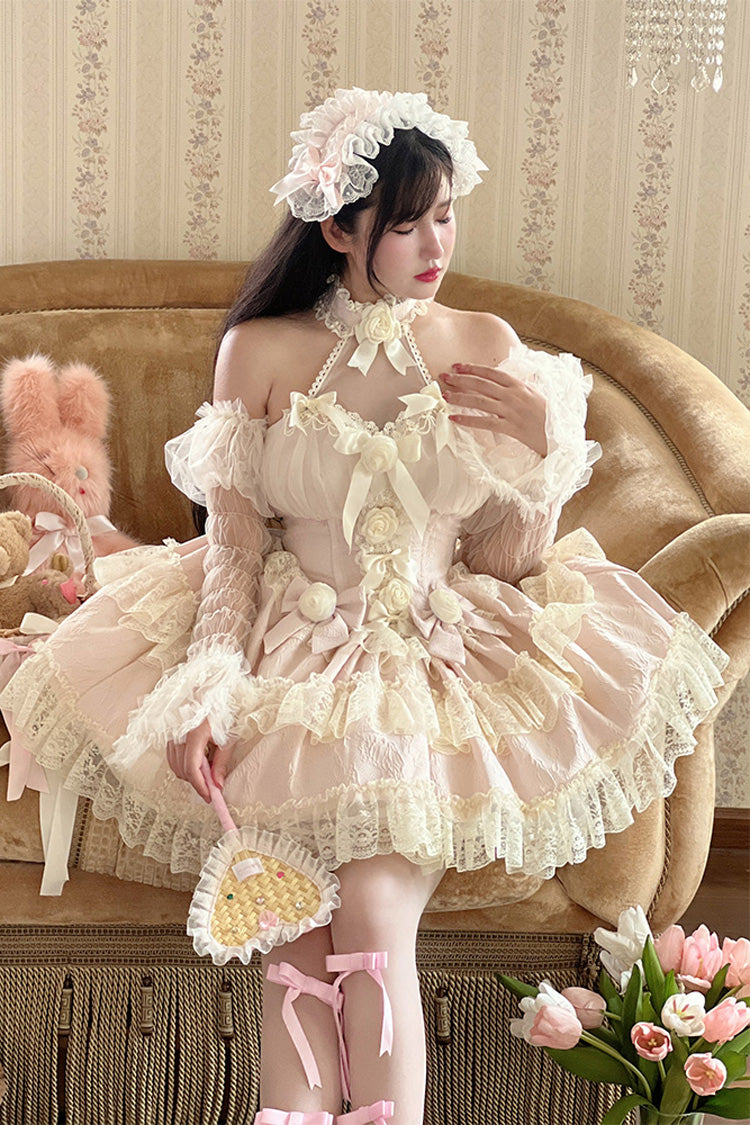 Princess Sleeveless Ruffle Bowknot Lace Sweet Lolita Jsk Dress 4 Colors