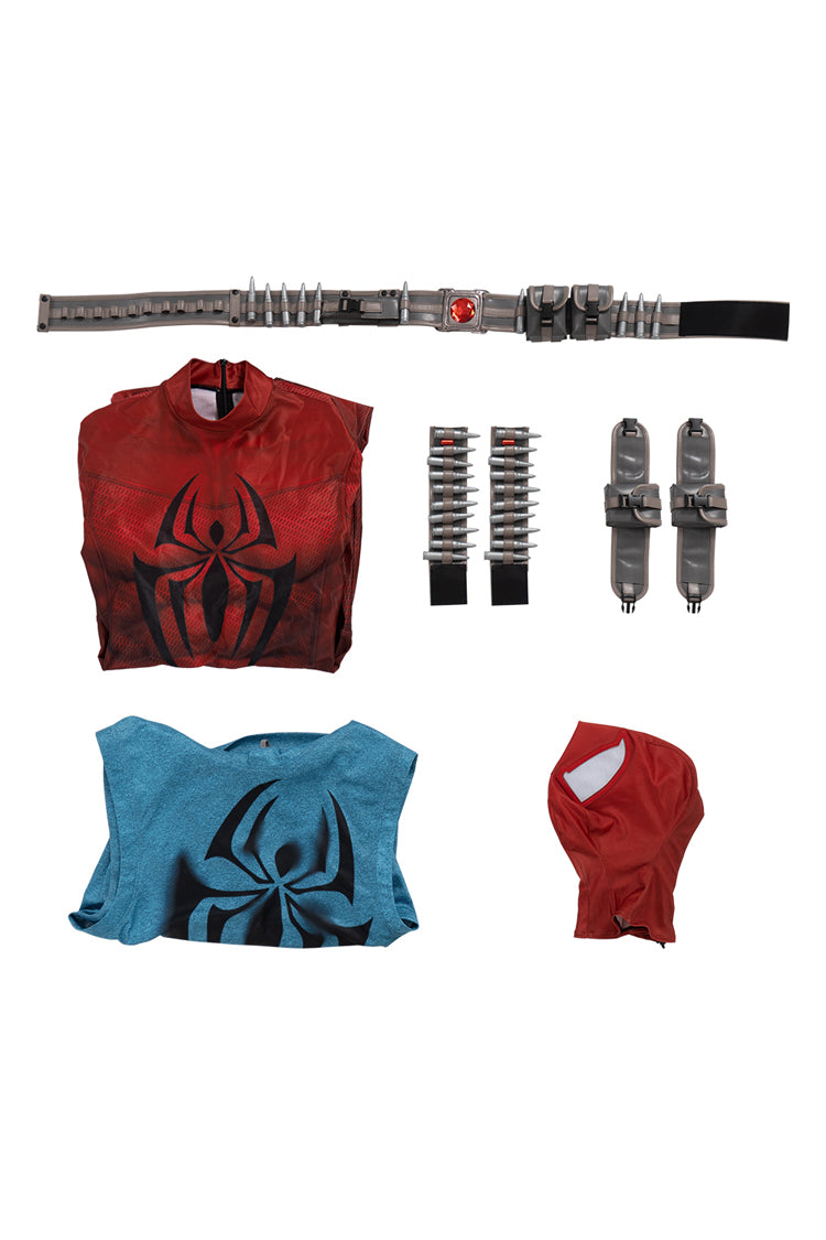 Across the Universe Scarlet Spider Man Halloween Cosplay Costume Set (Without Shoes)