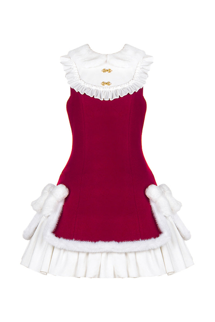 Red/White Bowknot Lantern Festival And New Year Sweet Lolita Jumper Dress