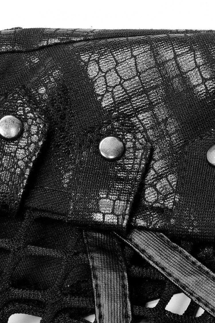 ラペルカラー長袖プリント中空不規則な金属装飾ジッパーレディーススチームパンクコート 2 色