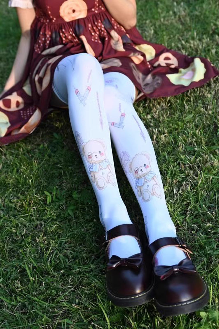 Cute Anime Print Sweet Japanese Lolita Over The Knee Socks 10 Styles