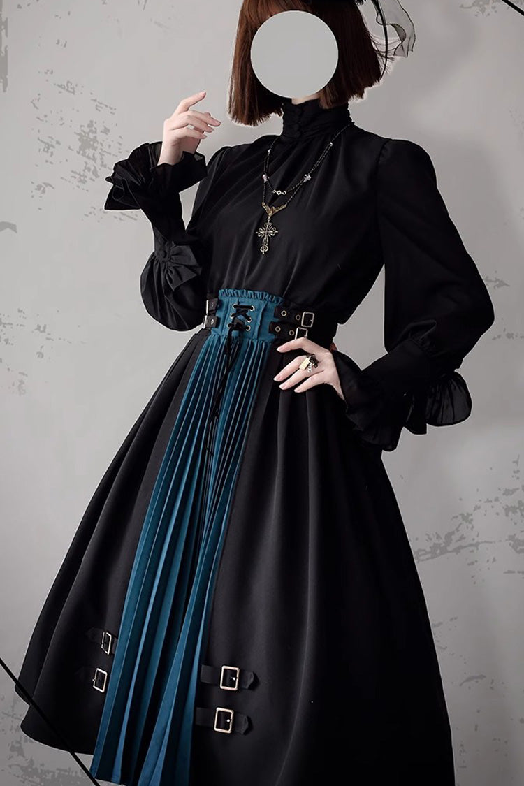 Black/Blue Dawn Keeper Lolita Skirt