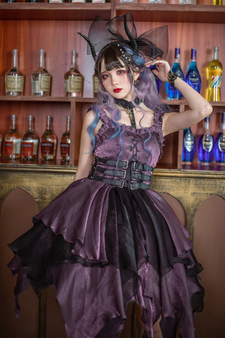 Purple [Seven Deadly Sins: Lust] Multi-Layered Irregular Gothic Lolita Jsk Dress