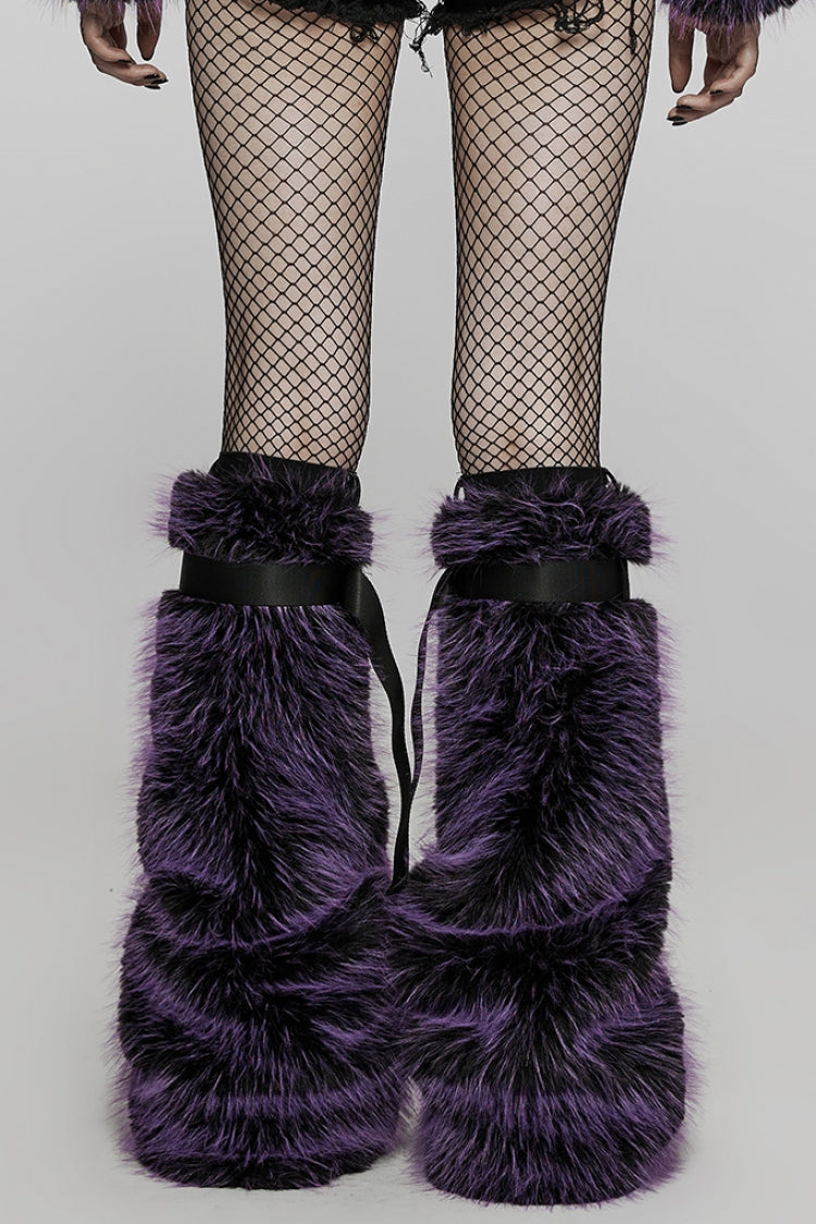 Woolen Detachable Women's Steampunk Leg Warmers 2 Colors