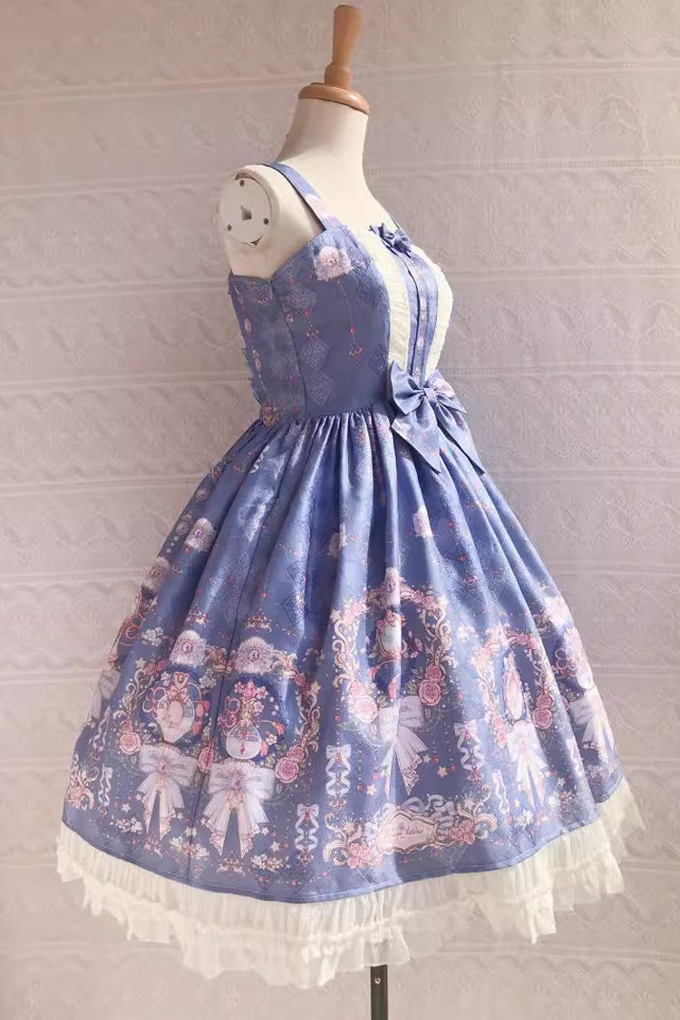 Small Delicate Print Ruffle Bowknot Sweet Lolita Jsk Dress 4 Colors