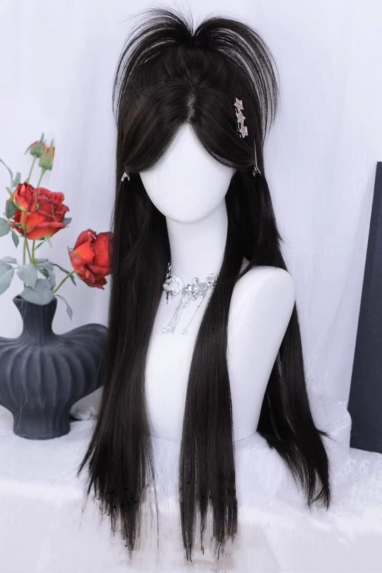 Sweet Daily ロングストレート ロリータウィッグ サイドパート前髪付き 2色