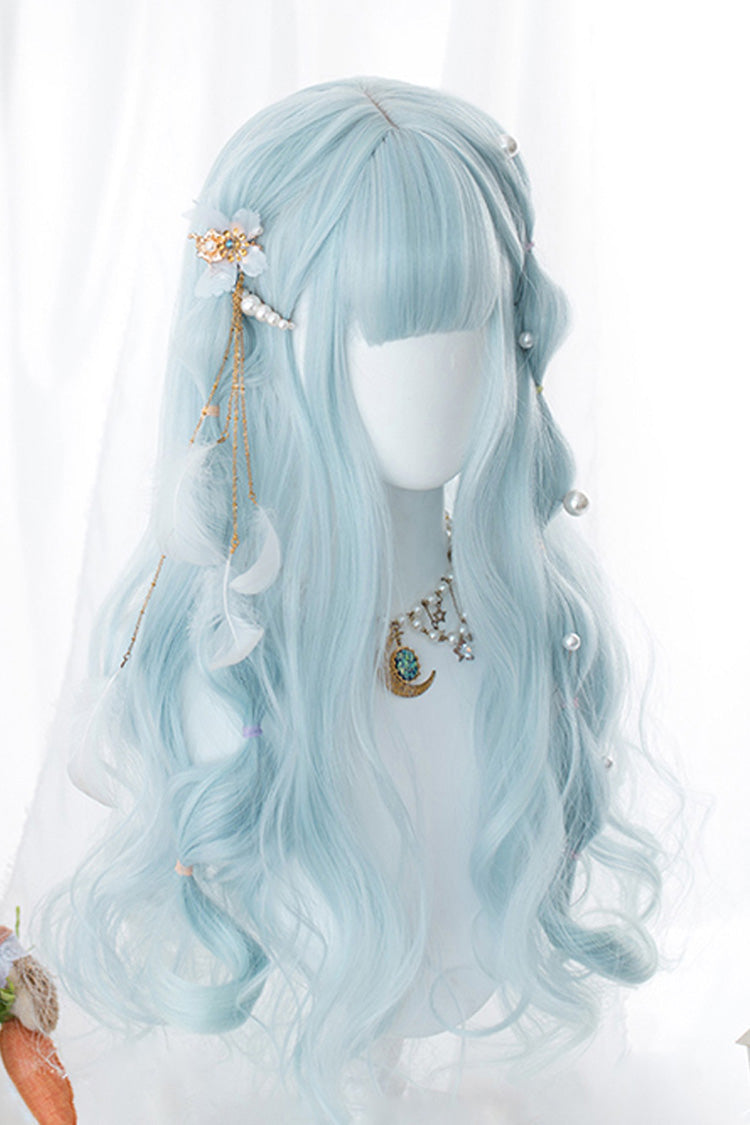 Light Blue Long Curly Hair Sweet Lolita Wig