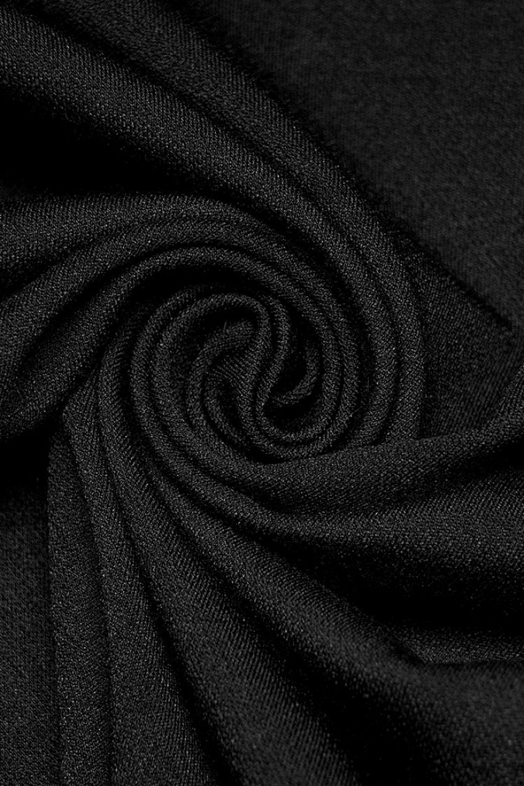 Black Off Shoulder Sleeveless Jacquard Lace Slim Irregular Women's Punk Dress
