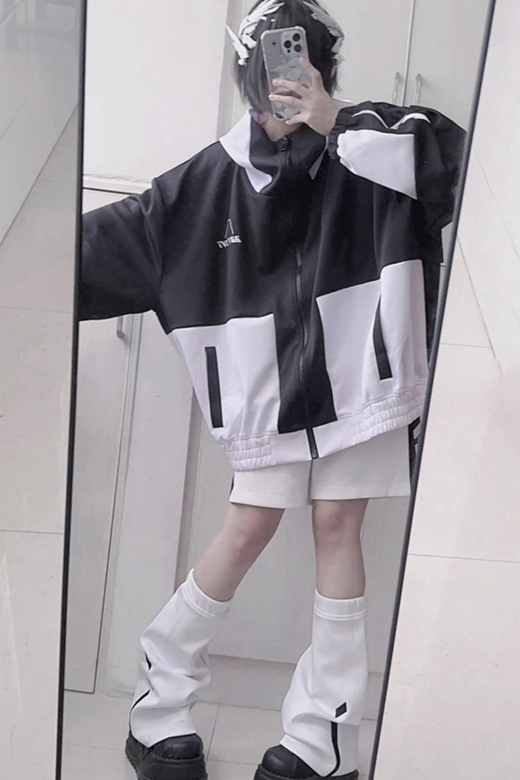 Lovely Long Sleeves Print Jirai Kei Sports Coat 2 Colors