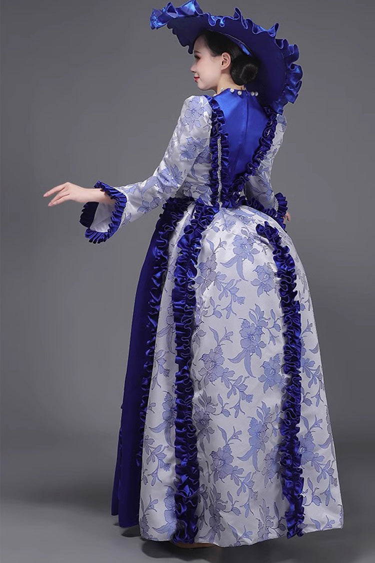 French Court Long Sleeves Classic Elegant Princess Victorian Dress 3 Colors