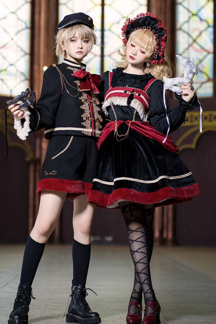 Red/Black Dark Baroque Classic Ouji Lolita Coat