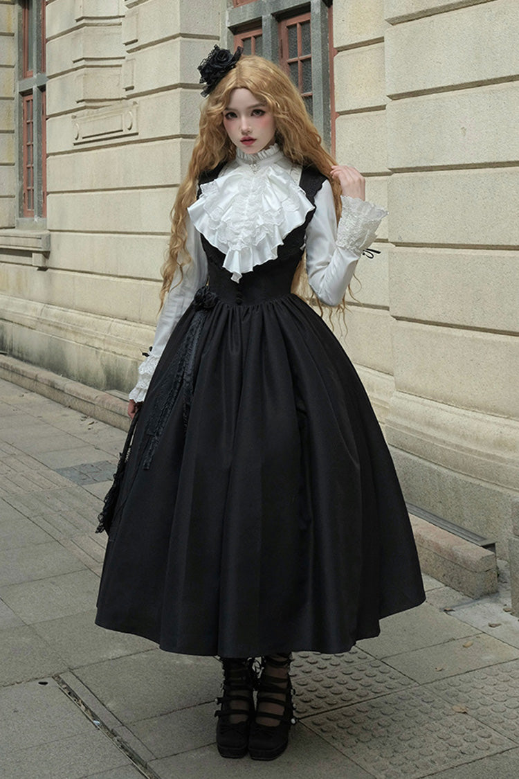 Black Night Traveler Breast Support Classic Gothic Lolita Jsk Dress