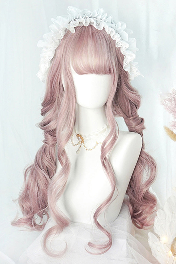 Pink Big Wavy Long Curly Hair Cute Sweet Lolita Wig