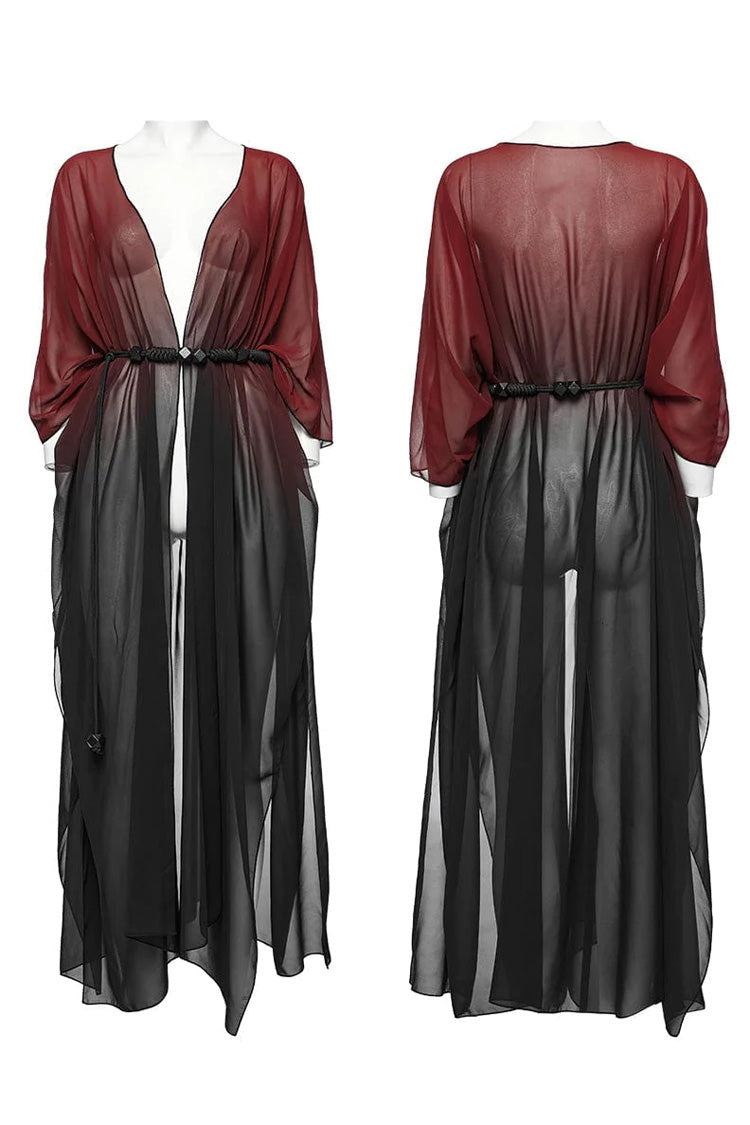 Durchscheinender, lockerer Rüschengürtel aus geflochtenem Seil, eleganter Gothic-Schal für Damen, 3 Farben
