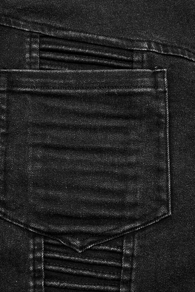 Black Multi-pockets Pleated Men's Punk Pants