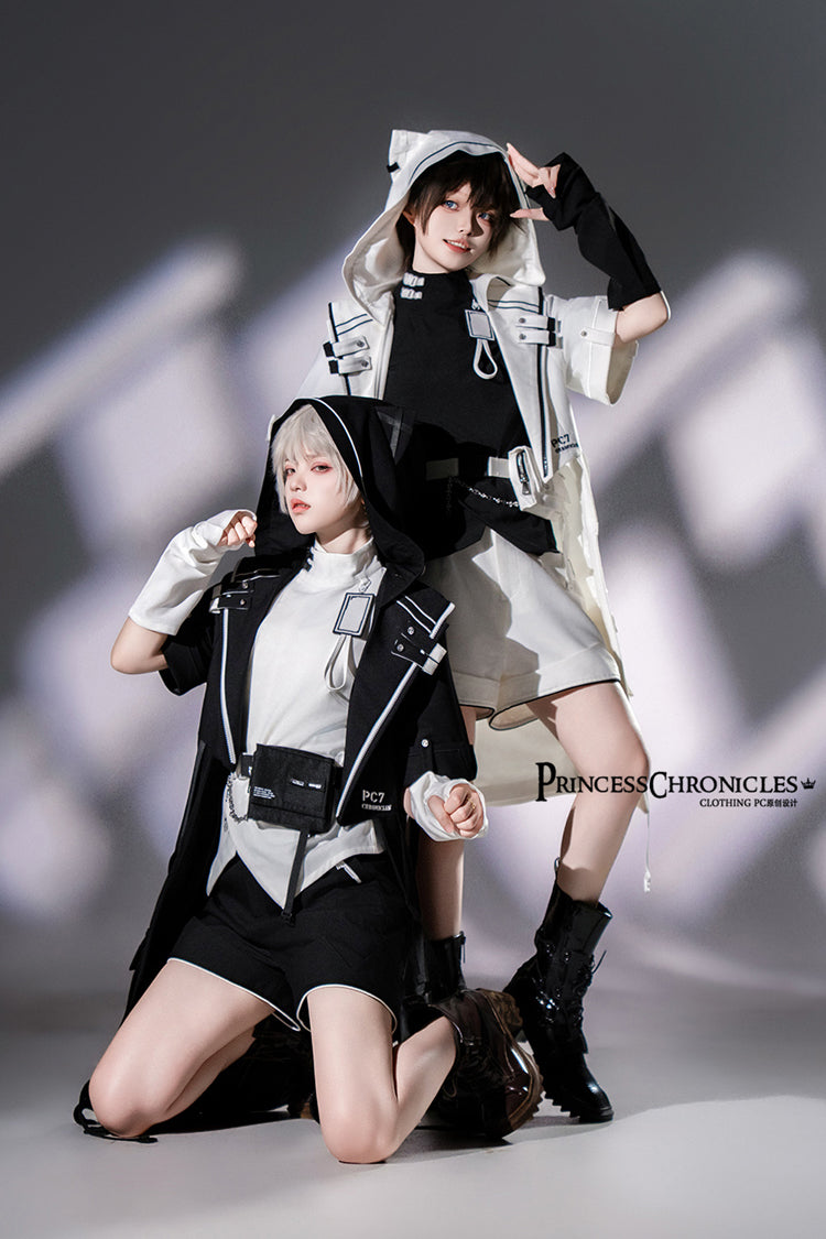 Manteau à oreilles de chat Lolita Prince Beau Ouji Fashion Style Fonctionnel Noir 