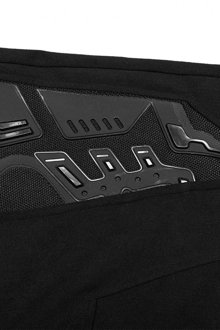 Black 3D Amor Patch Stitching Men's Punk Pants