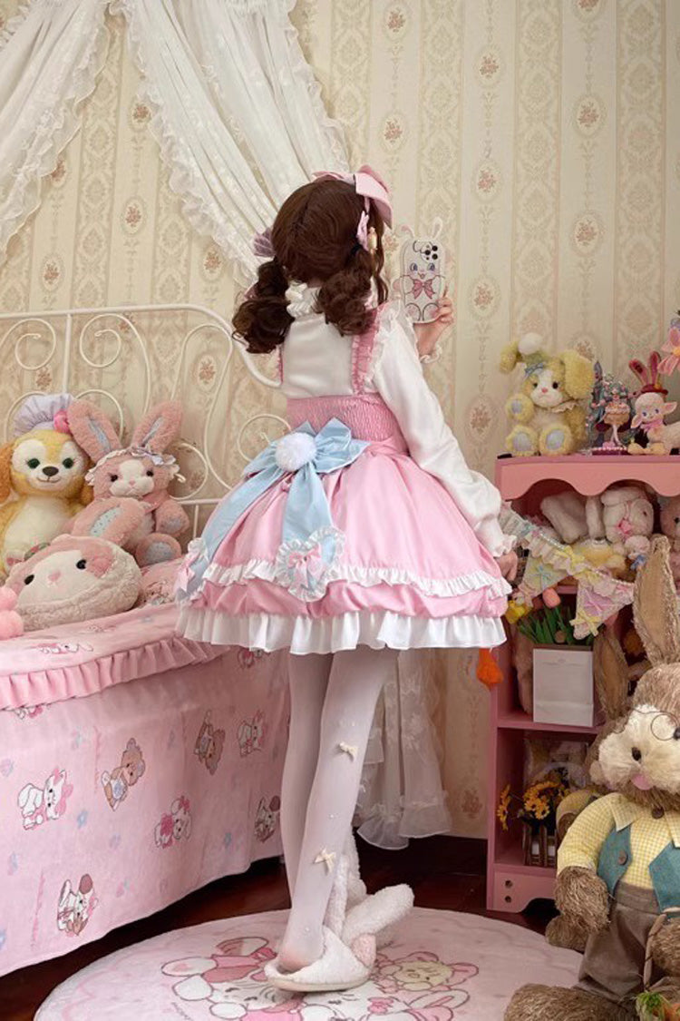 Cute Party Multi-layer Ruffle Bowknot Sweet Princess Lolita Jsk Dress 2 Colors