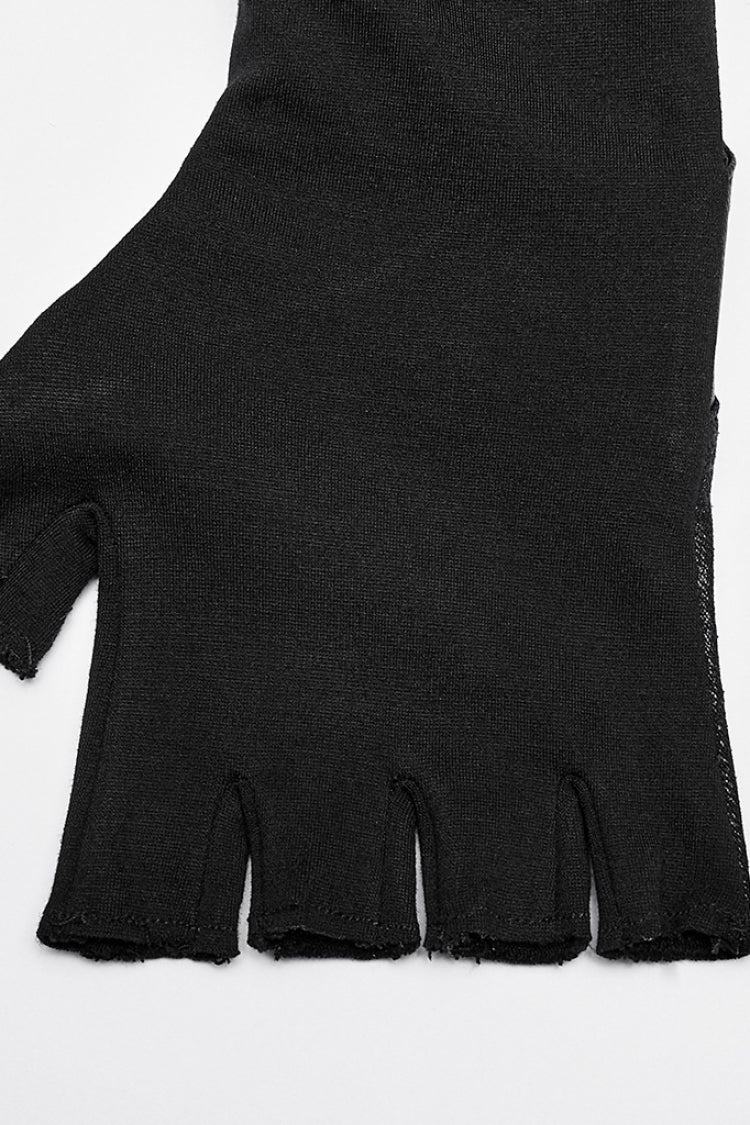 Rivets Print Lace-Up Men's Steampunk Gloves 2 Colors