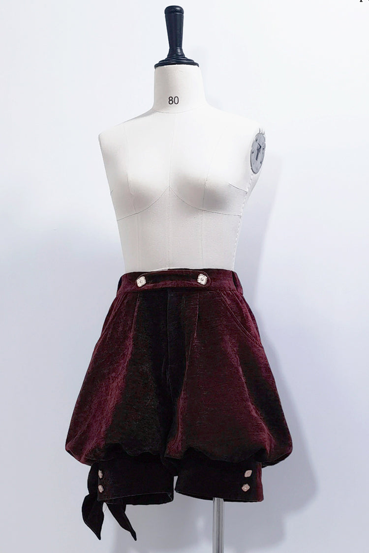 Red [Rabbit Hunt] Sweet Prince Handsome Ouji Lolita Shorts