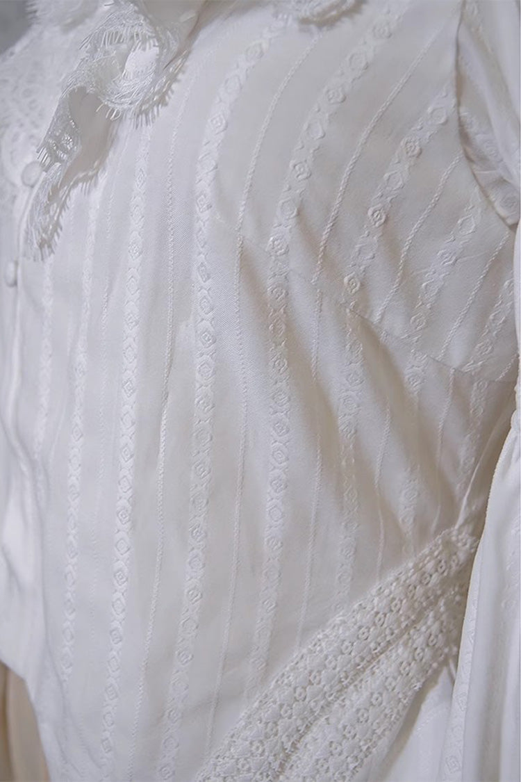 Pirate Series Navigation Treasure Hunting Guide Stand Collar Embroidery Lolita Blouse 3 Colors