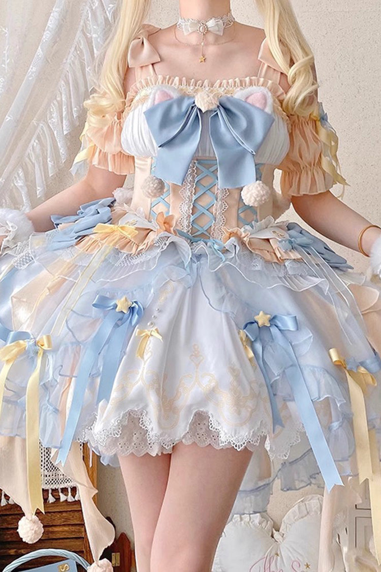 Blue Hanayome Bowknot Sweet Princess Lolita Dress