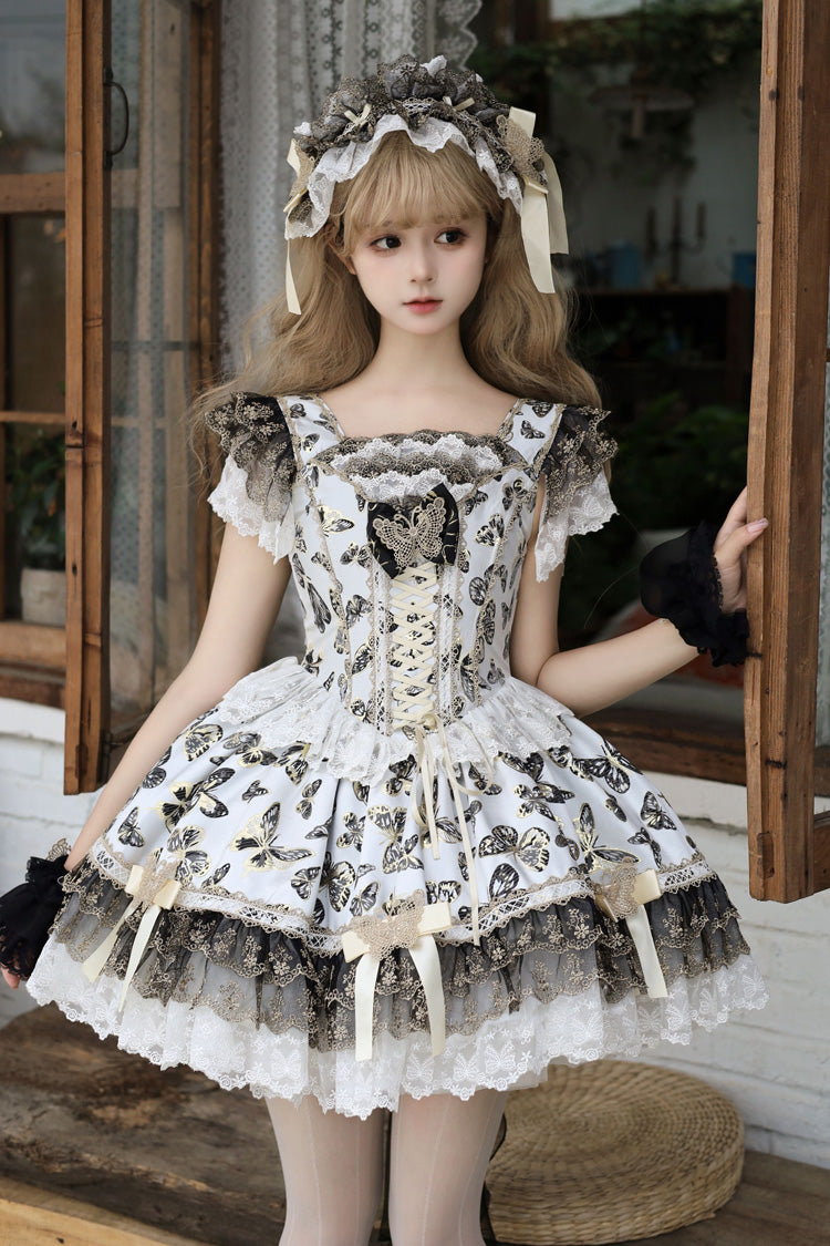 ワンピース JILTU petit ribbon dress pattern JILTU petit ribbon dress pattern