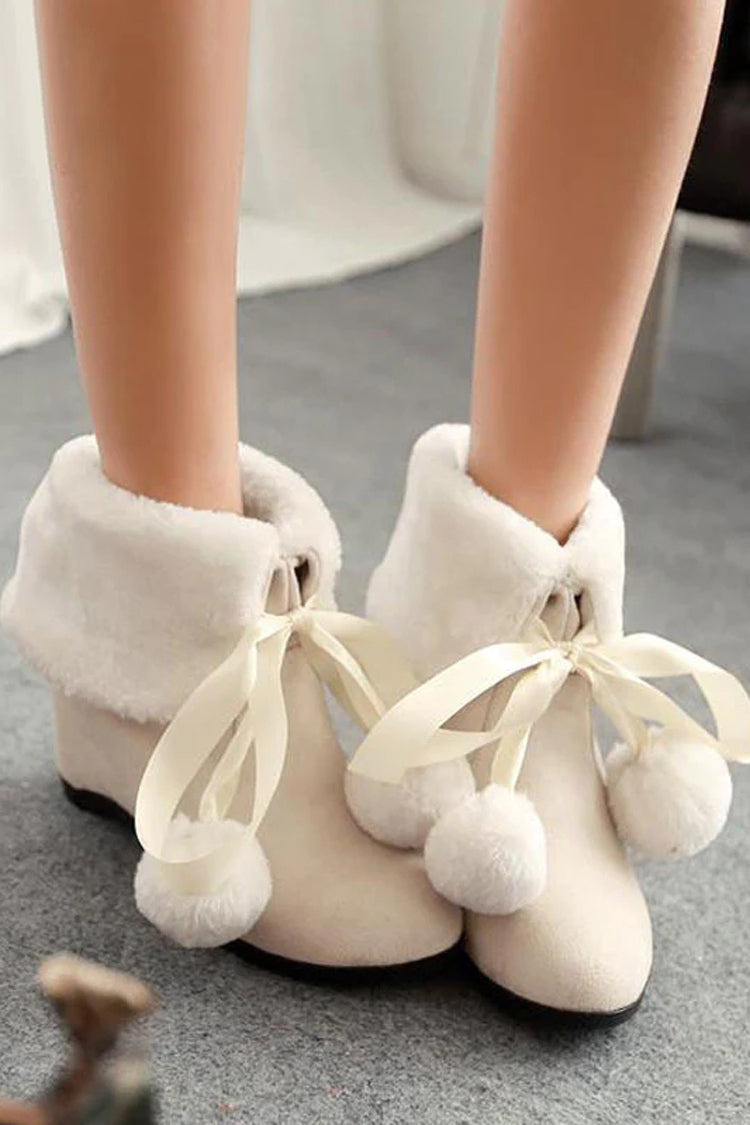 Cute Loli Furball Sweet Lolita Boots 3 Colors