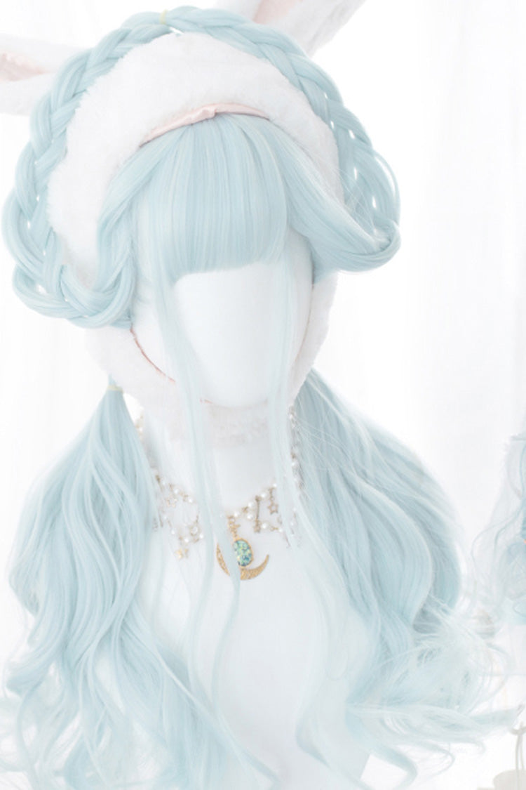 Light Blue Long Curly Hair Sweet Lolita Wig