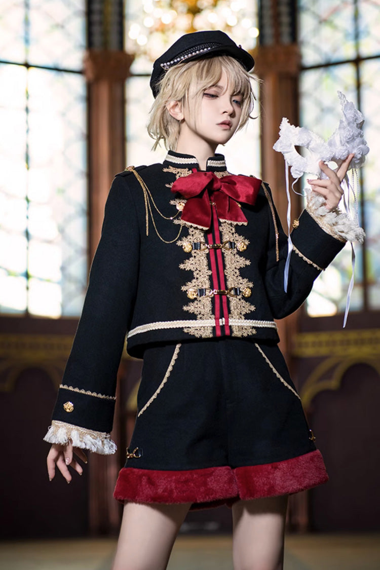 Red/Black Dark Baroque Classic Ouji Lolita Coat