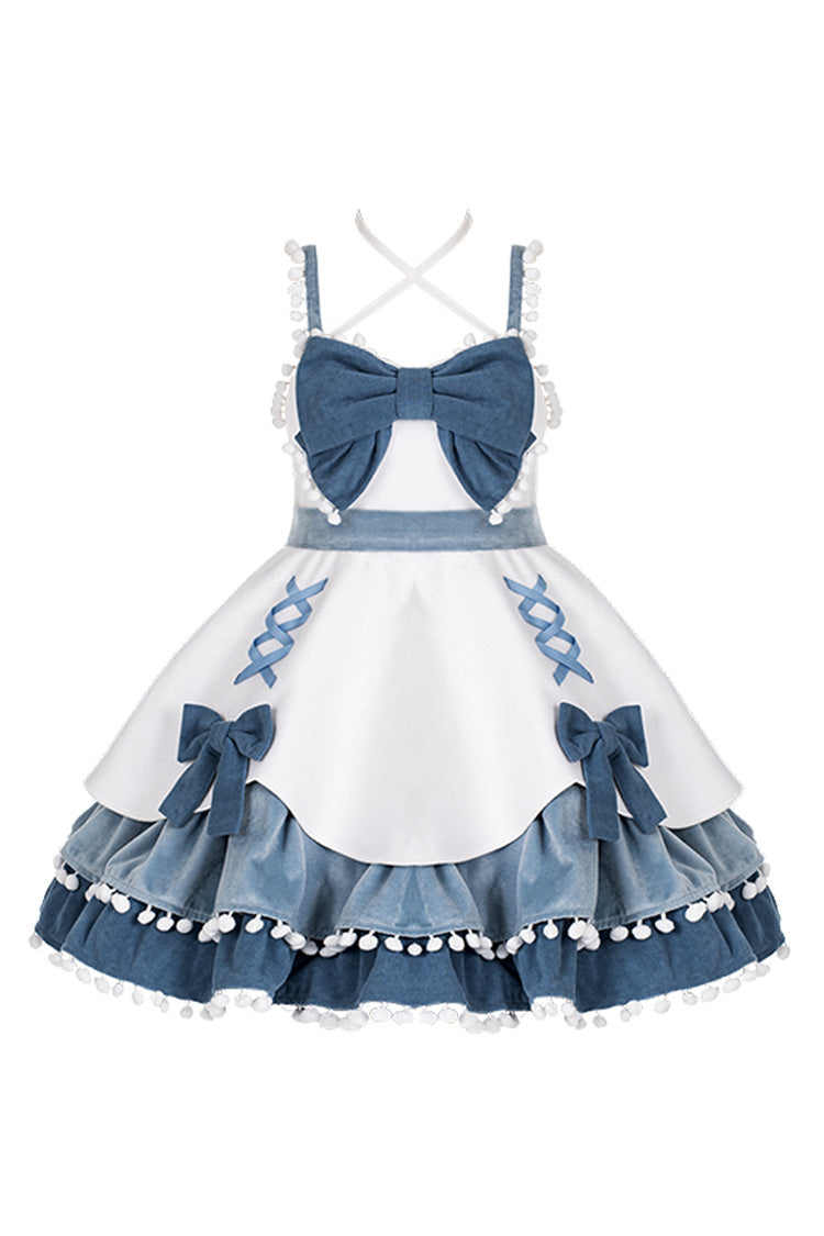 Multicolor Confession Function Series Bowknot Woolen Sweet Lolita JSK Dress 5 Colors