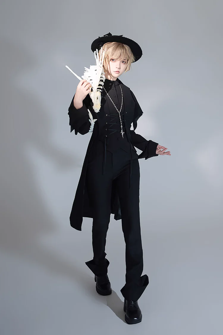 Black Vintage Medieval Prince Ouji Lolita Long Pants