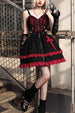 Black/Red Elemental Judgment Day Red Cross Ruffle Gothic Lolita Jsk D ...