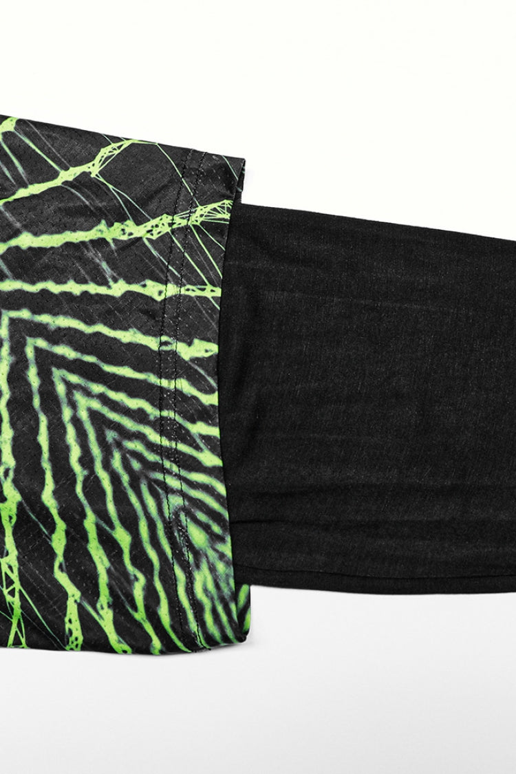 Green Halo Print Men's Sagging Pants