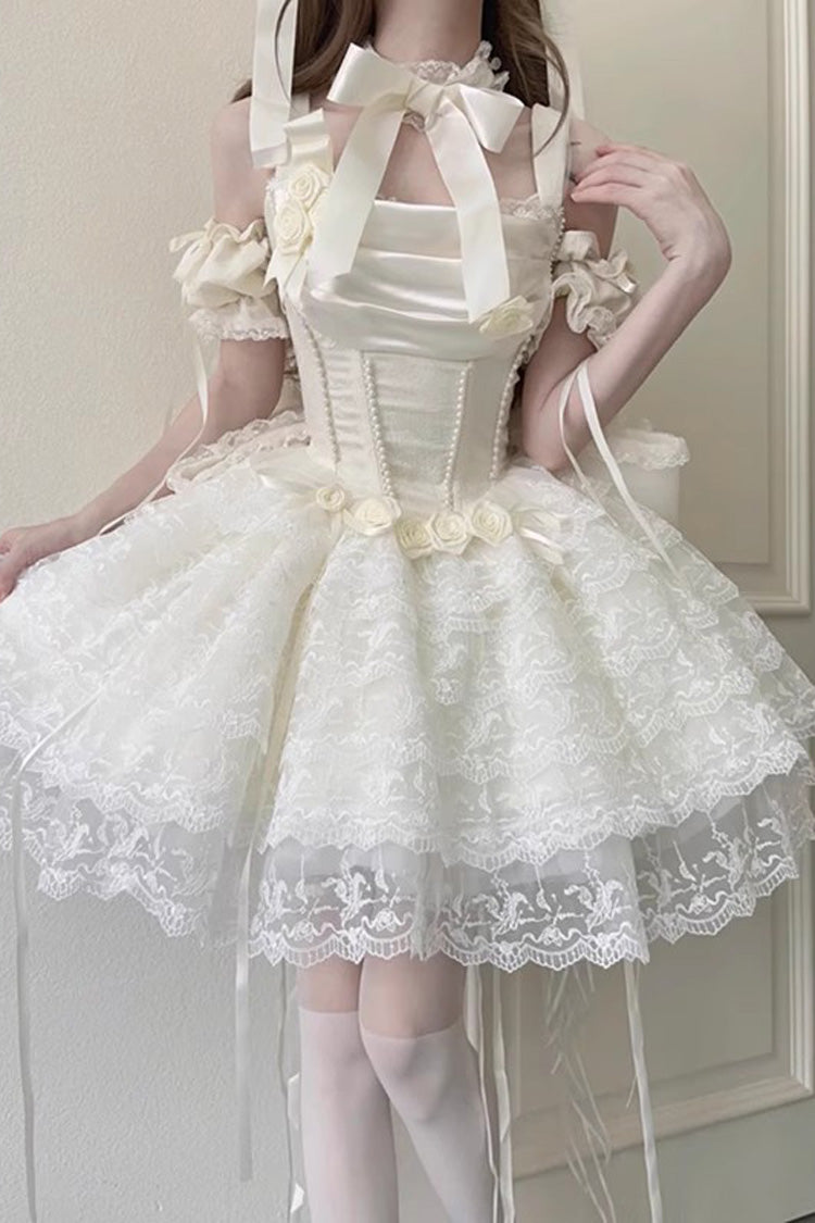 Ivory Angel Sweetheart Multi-Layered Lace Sweet Princess Ballet Lolita Dress