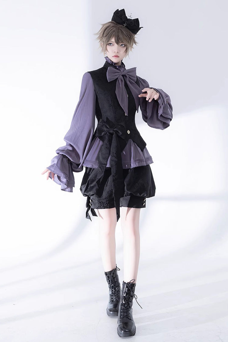 Black Hunting Rabbits Gothic Vintage Ouji Fashion Lolita Shorts