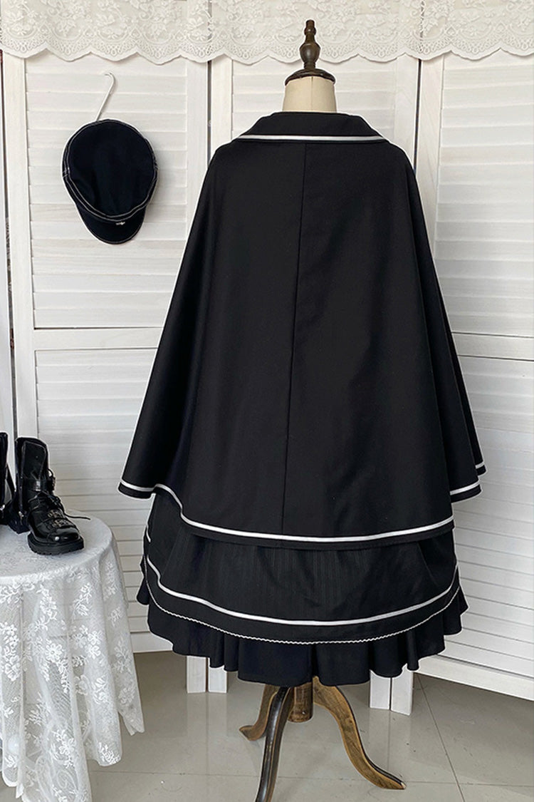 Schwarzes Loyalist Chariot Gothic Lolita Kleid im Militärstil