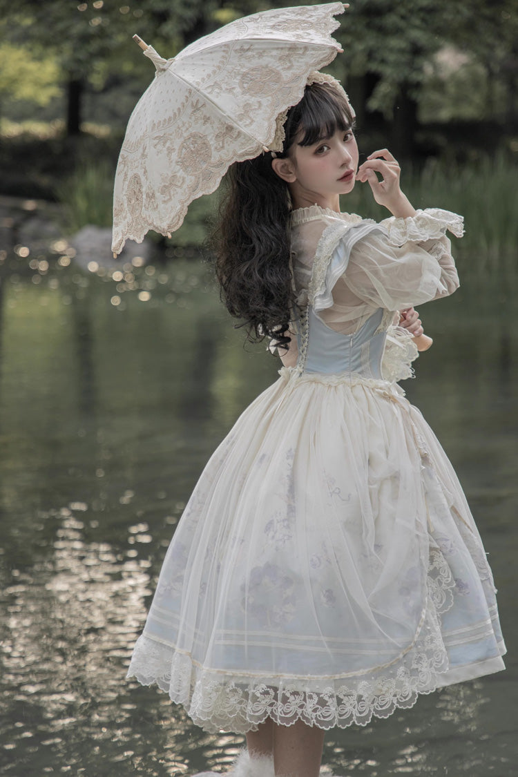 Dream Doll Ballet Rabbit Print Sweet Lolita Jsk Dress 2 Colors