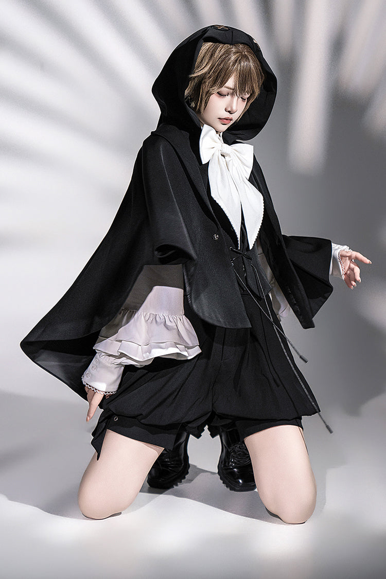 Black [Rabbit Feather Phantom] Gothic Prince Handsome Ouji Lolita Vest
