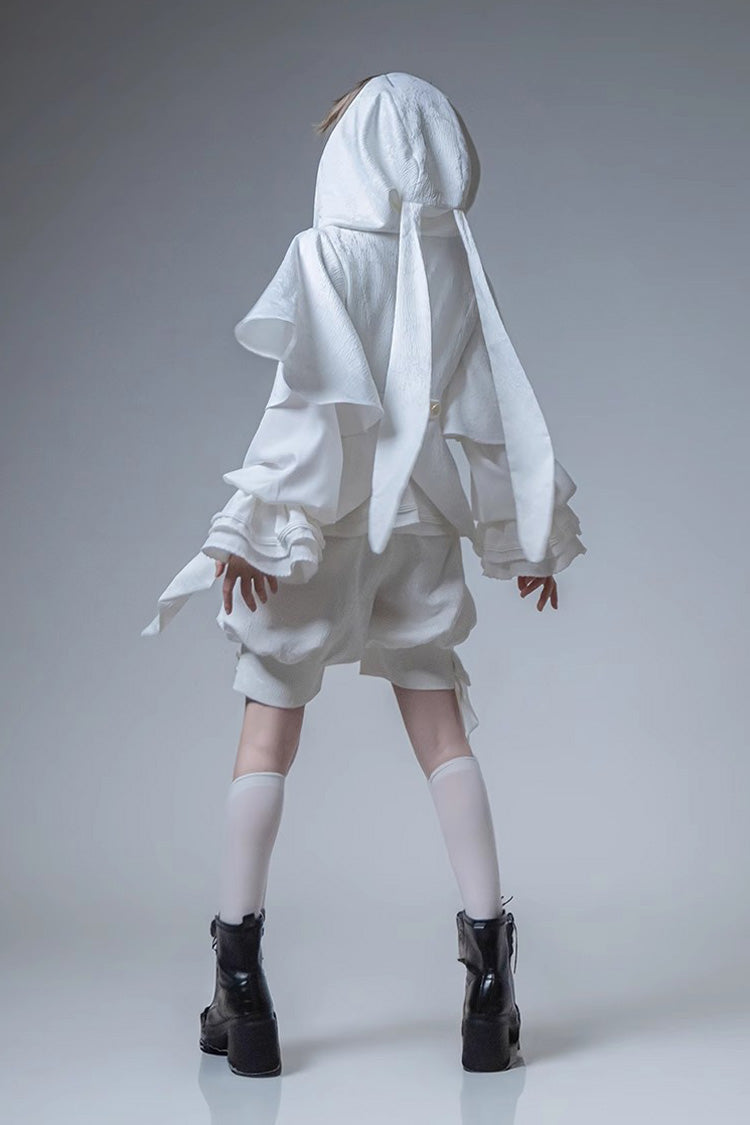 White Rabbit Hunting White Moonlight Edition Vintage Ouji Fashion Lolita Shorts