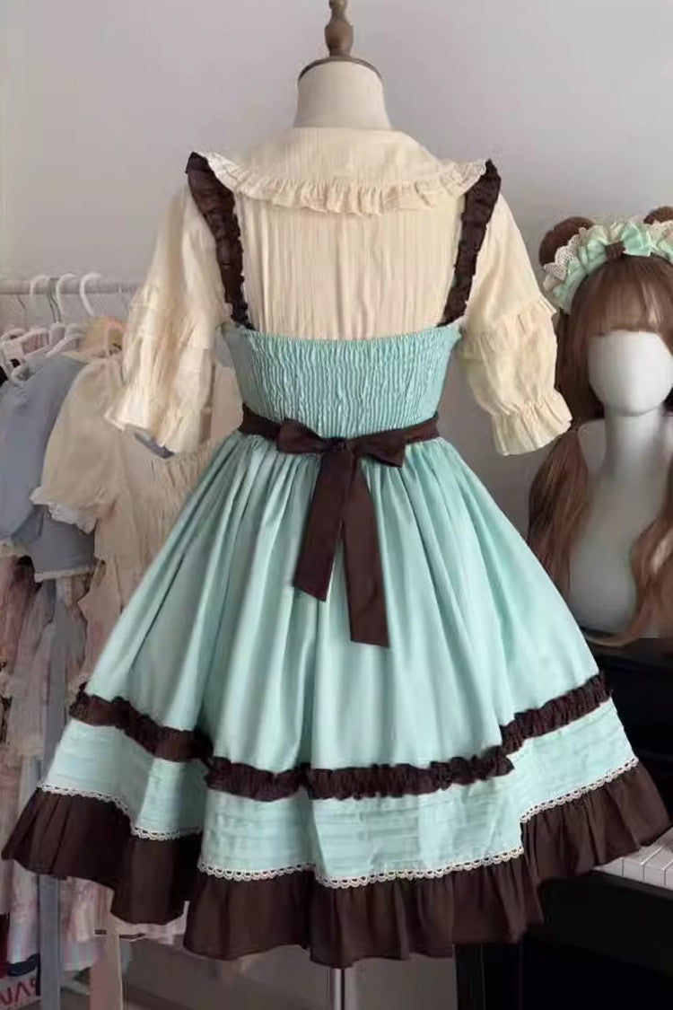 Raw Chocolate Mille Crepe Ruffle Bowknot Sweet Princess Lolita Jsk Dress 3 Colors