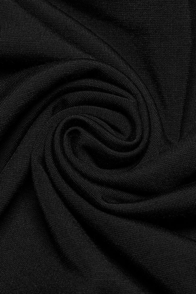 Black Ruffle Stitching Lace Women's Gothic Fishtail Skirt