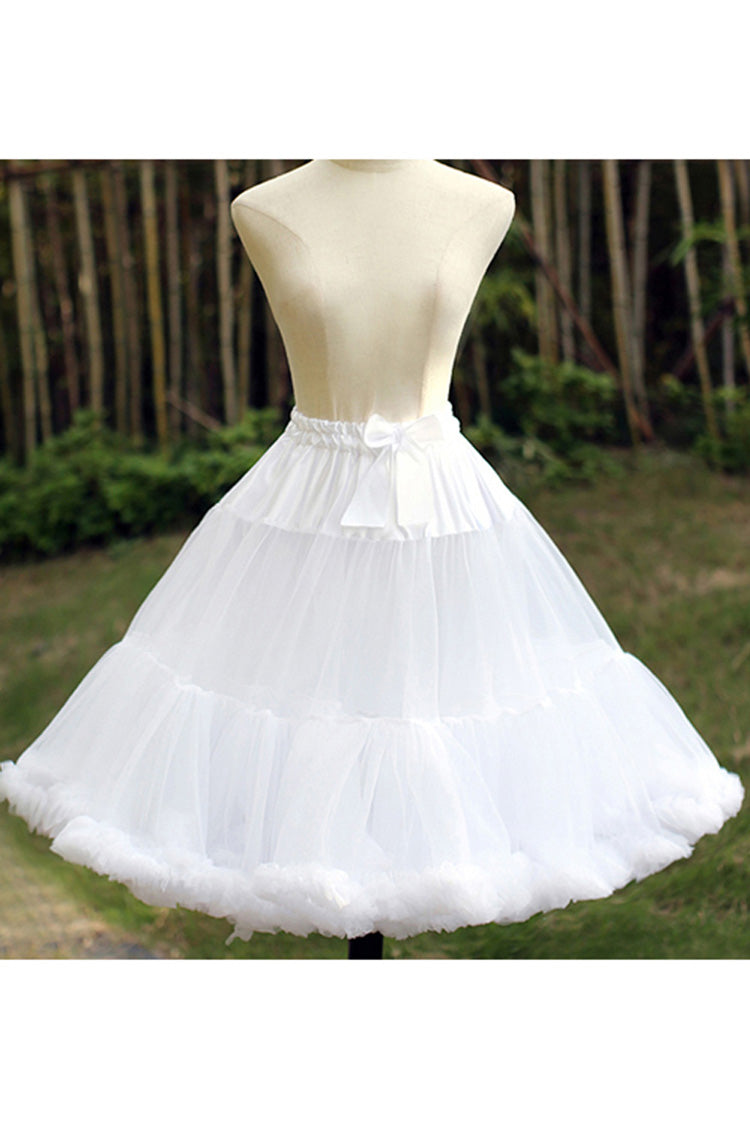 White Cotton Super Fluffy Violence Soft Candy Sweet Lolita Petticoat Skirt