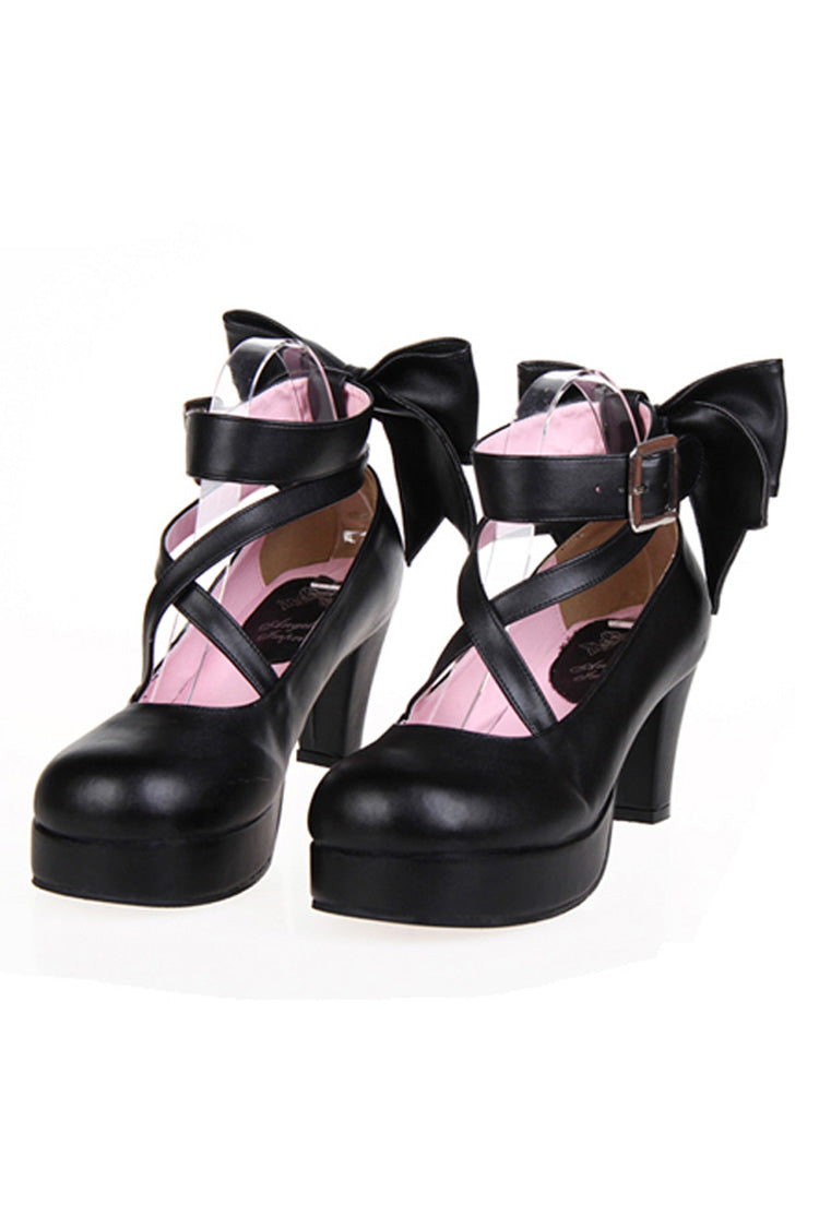 Cute Solid Color Bowknot Sweet Lolita High Heels
