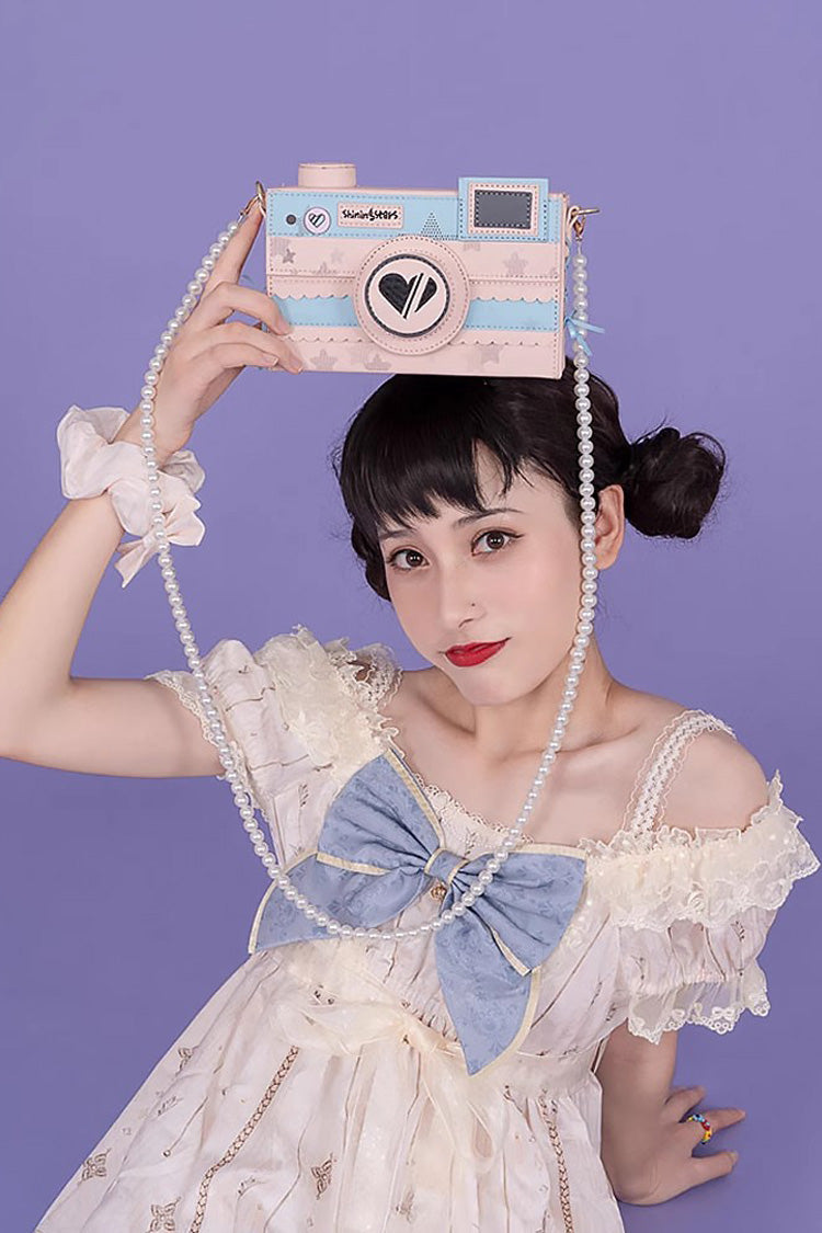 Blue/Pink Camera Sweet Lolita Crossbody Bag