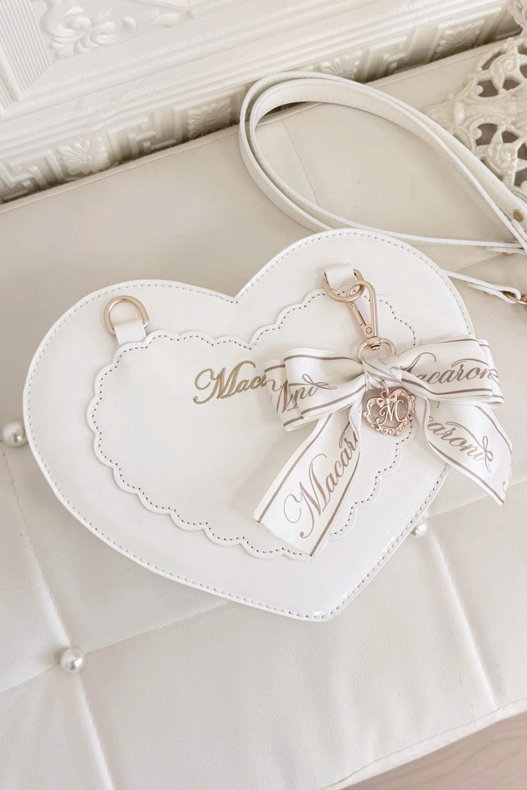 Sac à bandoulière élégant Sweet Lolita avec nœud en forme de cœur, 4 couleurs