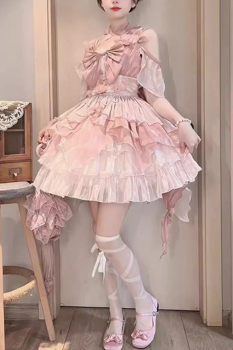 Cat Fairy Multi-layer Ruffle Hanayome Sweet Princess Lolita Jsk Dress