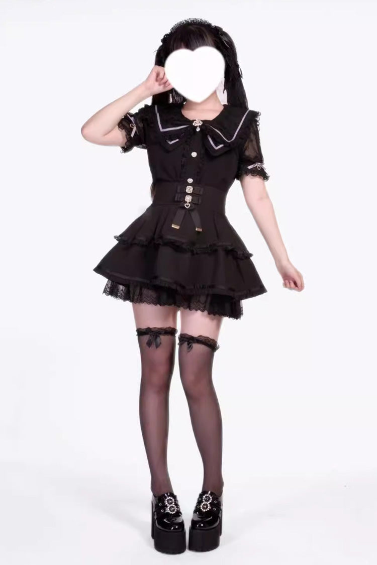 [Fruit Candy] Ruffle Bowknot Lace Sweet Jirai Kei Japanese Skirt 5 Colors